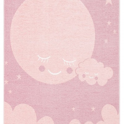 Бебешки килим в розово, с две лица, 115/180 см