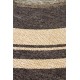 Kръгъл килим, бежово и тъмносиво, модерен дизайн