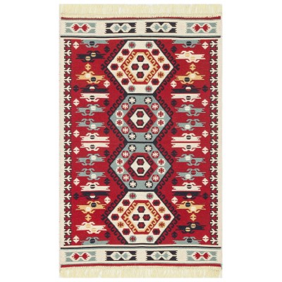 Традиционен килим в етно стил, с две лица, рециклиран памук