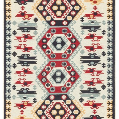 Традиционен килим в етно стил, с две лица, рециклиран памук